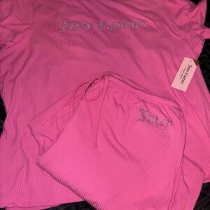 NWOT Women’s Juicy Couture Pink Lounge Set Size 2XL super soft & comfy